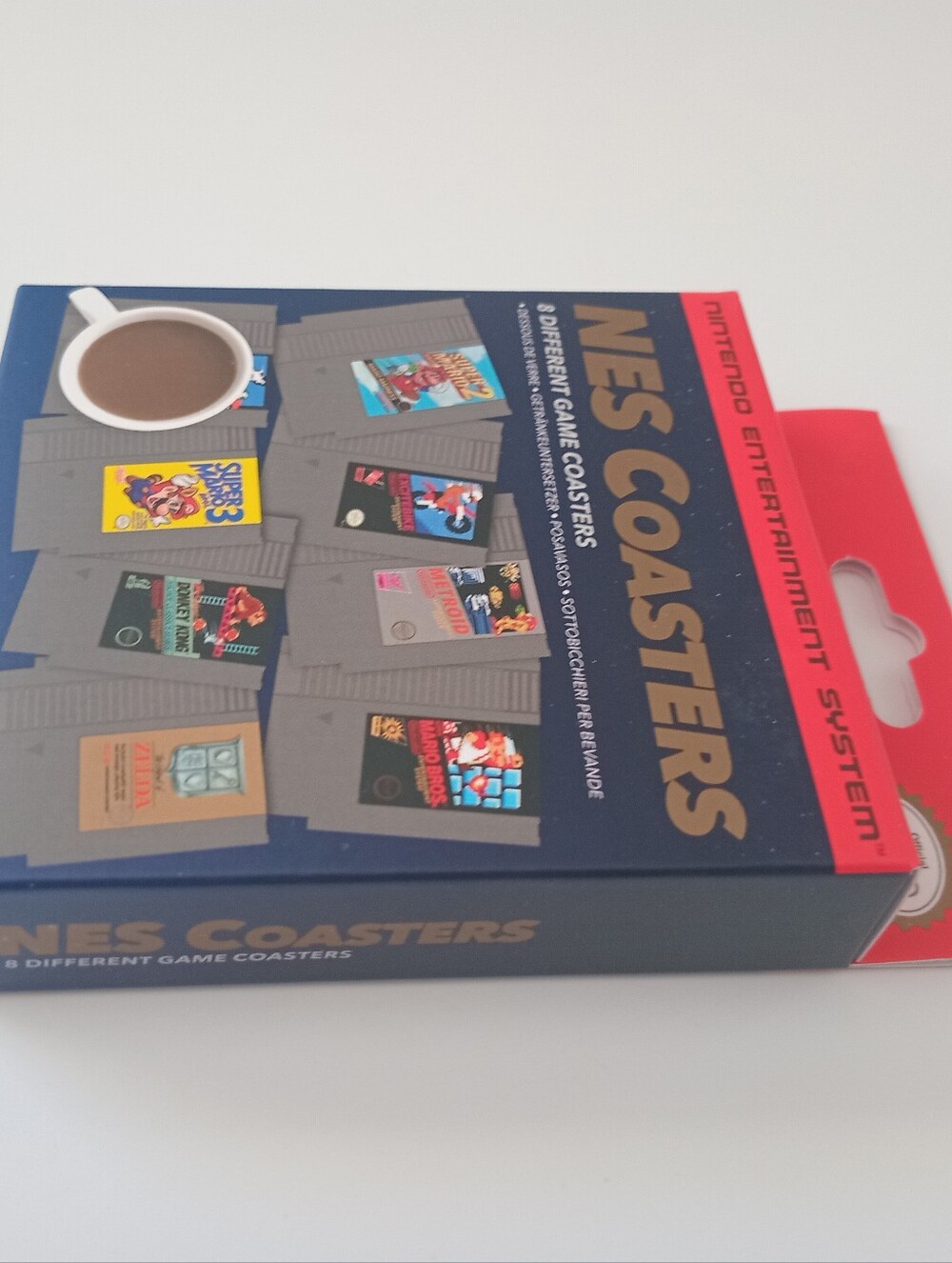 Nintendo NES Cartridge Coasters Set of 8 Official Licensed Paladone Retro Gaming